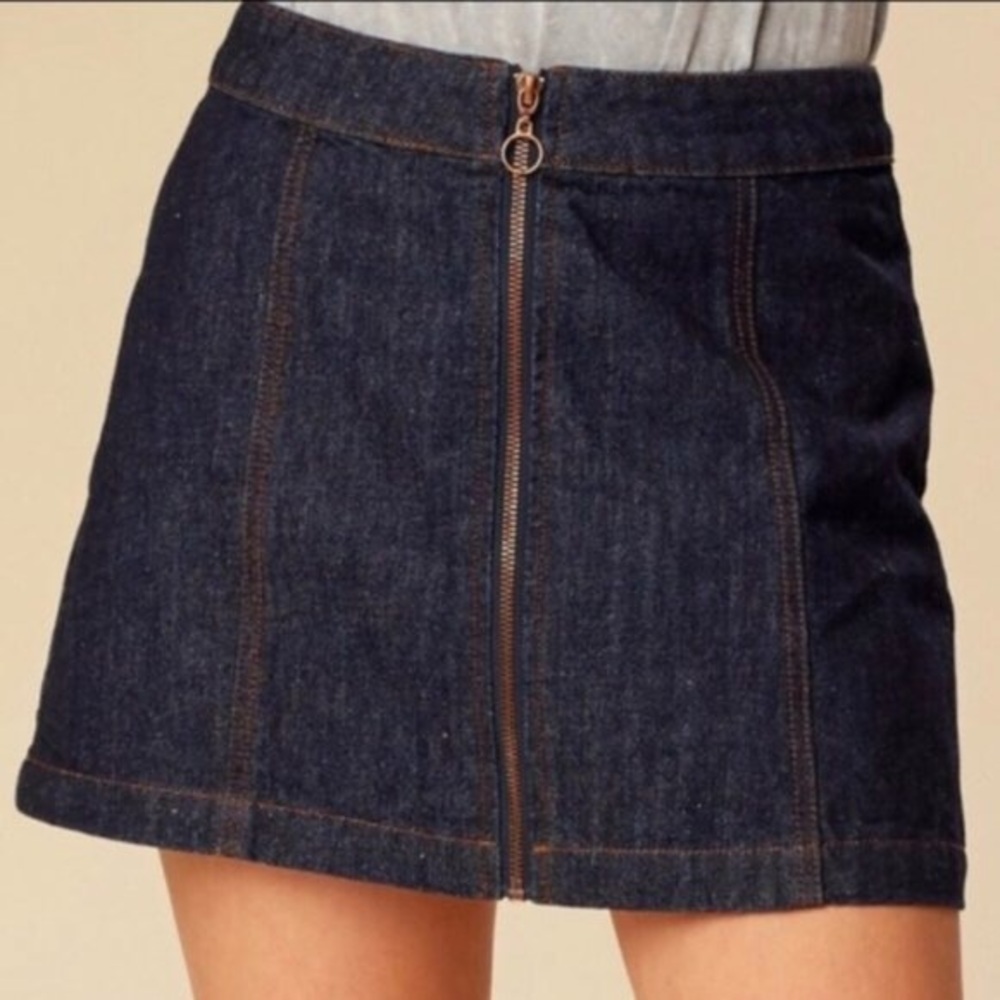 Altar’d State Dark Denim Skirt